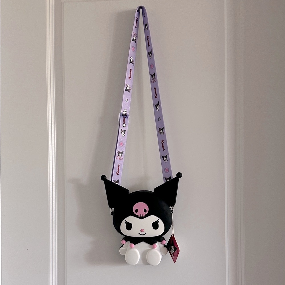 Brand New w/Tags Sanrio Kuromi Black and Purple Kids Bag w/Adjustable Strap